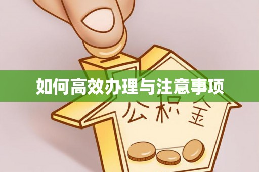 庄河如何高效办理与注意事项