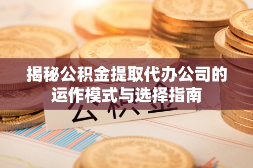庄河揭秘公积金提取代办公司的运作模式与选择指南