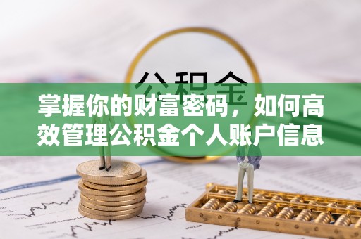 庄河掌握你的财富密码，如何高效管理公积金个人账户信息
