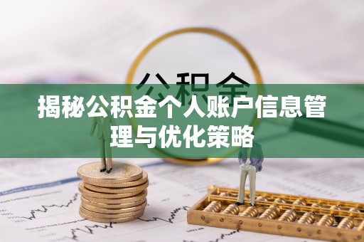 庄河揭秘公积金个人账户信息管理与优化策略
