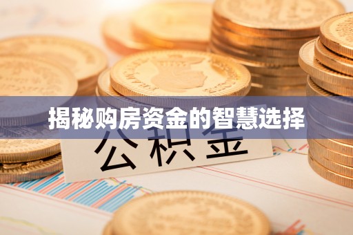 庄河揭秘购房资金的智慧选择