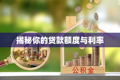 庄河揭秘你的贷款额度与利率