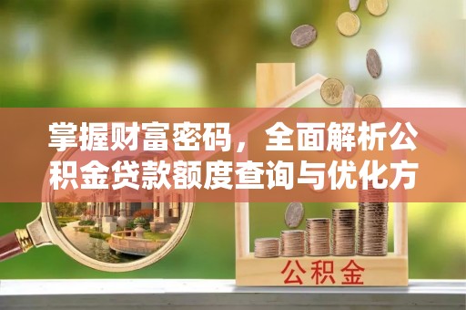 庄河掌握财富密码，全面解析公积金贷款额度查询与优化方案