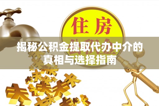 庄河揭秘公积金提取代办中介的真相与选择指南