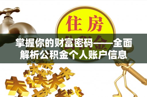 庄河掌握你的财富密码——全面解析公积金个人账户信息