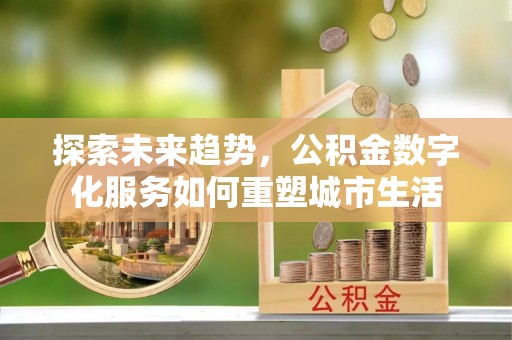 庄河探索未来趋势，公积金数字化服务如何重塑城市生活