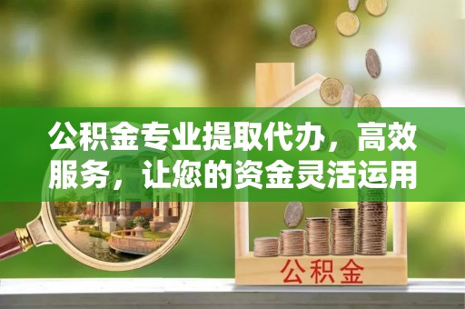 庄河公积金专业提取代办，高效服务，让您的资金灵活运用