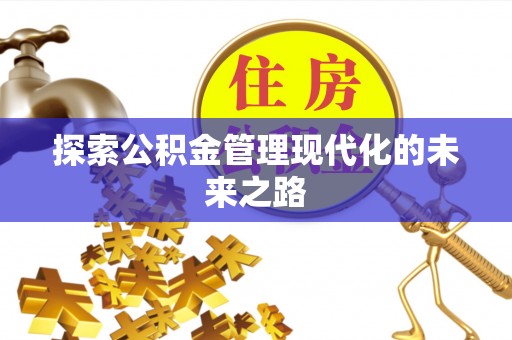 庄河探索公积金管理现代化的未来之路