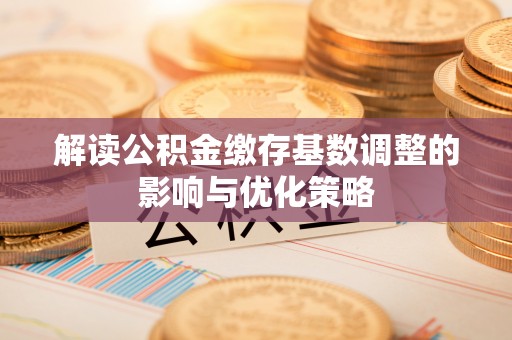 庄河解读公积金缴存基数调整的影响与优化策略