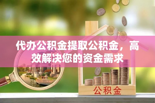 庄河代办公积金提取公积金，高效解决您的资金需求
