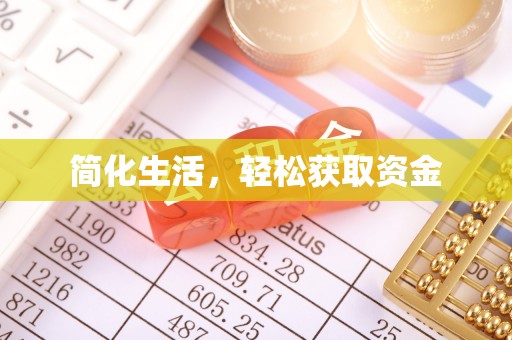 庄河简化生活，轻松获取资金